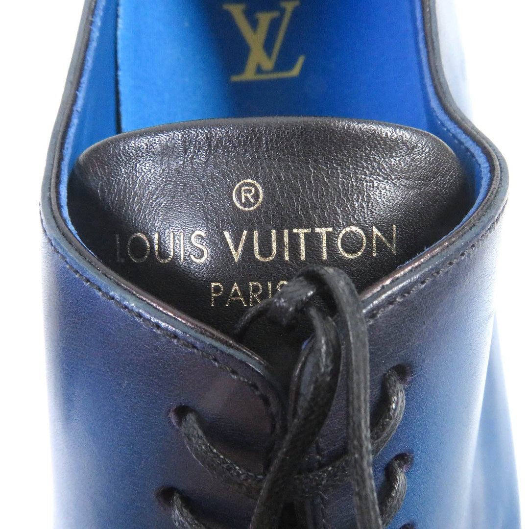 LOUIS VUITTON Leather shoes Main: Leather blue Goncourt Line mens 7 Used Authentic