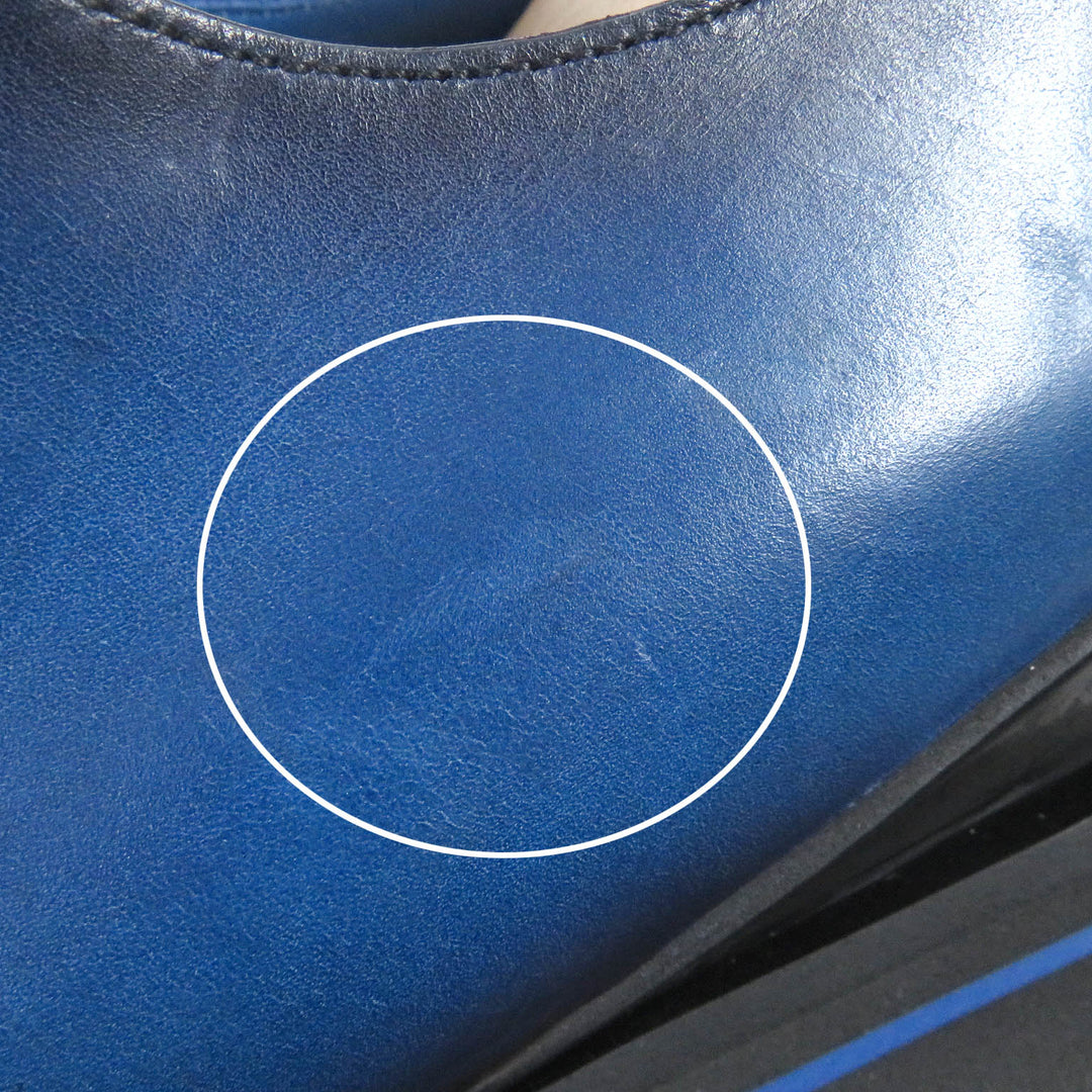 LOUIS VUITTON Leather shoes Main: Leather blue Goncourt Line mens 7 Used Authentic