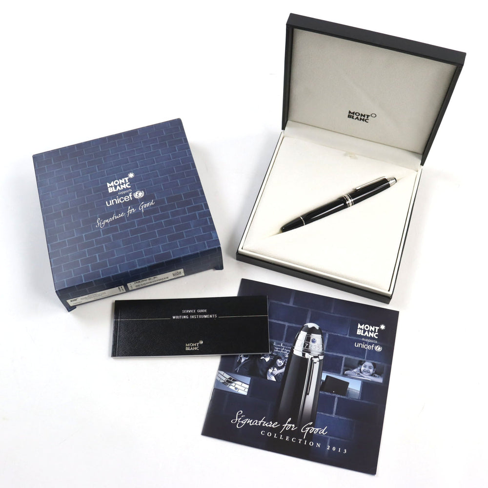MONTBLANC Ballpoint pen Main: Precious resin Part: Sapphire Black Silver Meisterstck UNICEF Edition Le Grand mens Used Authentic