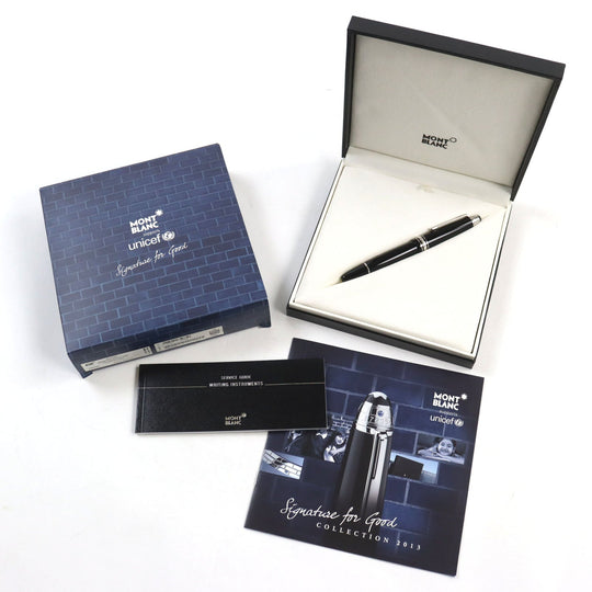 MONTBLANC Ballpoint pen Main: Precious resin Part: Sapphire Black Silver Meisterstck UNICEF Edition Le Grand mens Used Authentic