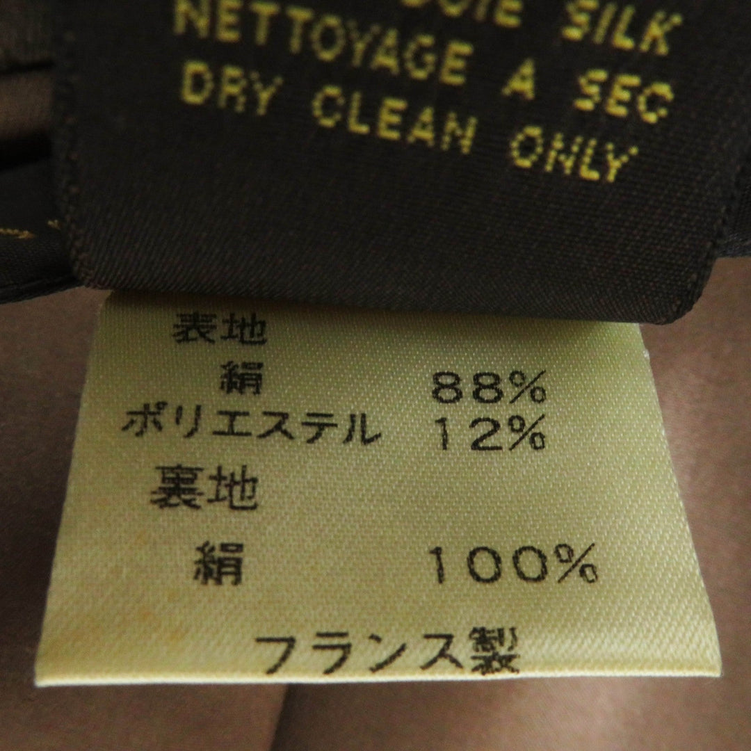 LOUIS VUITTON coat Outer: 88% silk, Outer: 12% polyester, Lining: 100% silk Brown Women 38 Used Authentic