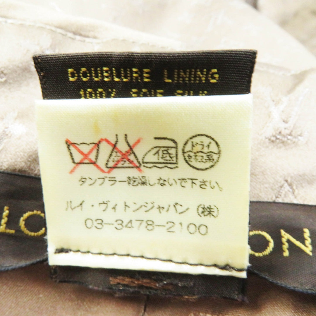 LOUIS VUITTON coat Outer: 88% silk, Outer: 12% polyester, Lining: 100% silk Brown Women 38 Used Authentic