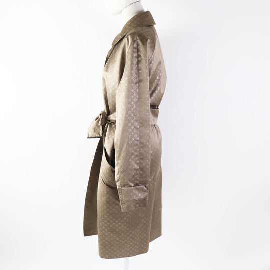 LOUIS VUITTON coat Outer: 88% silk, Outer: 12% polyester, Lining: 100% silk Brown Women 38 Used Authentic