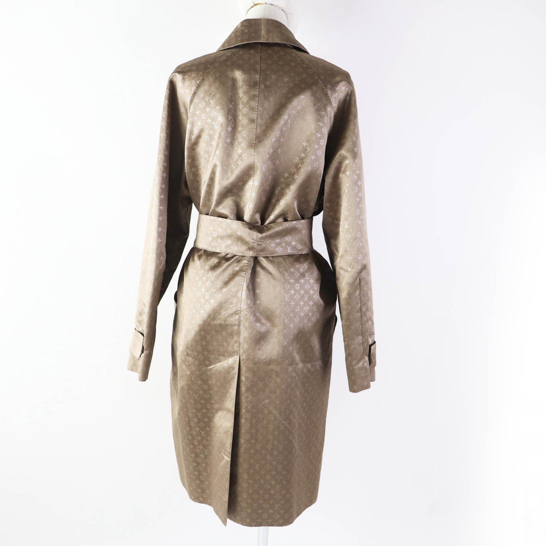 LOUIS VUITTON coat Outer: 88% silk, Outer: 12% polyester, Lining: 100% silk Brown Women 38 Used Authentic