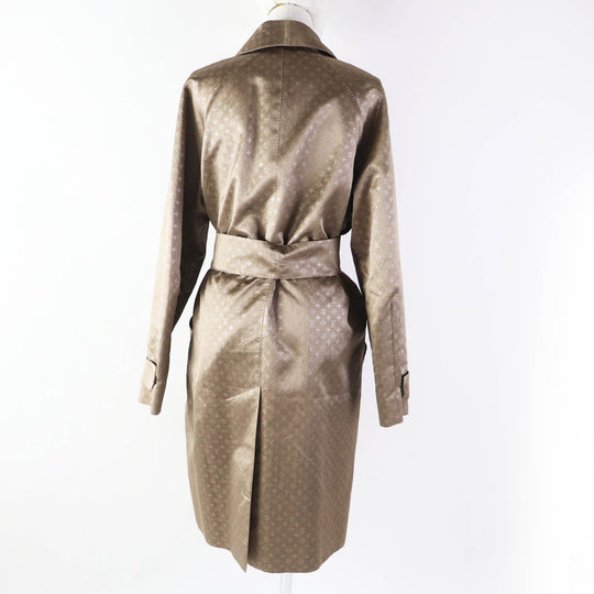 LOUIS VUITTON coat Outer: 88% silk, Outer: 12% polyester, Lining: 100% silk Brown Women 38 Used Authentic