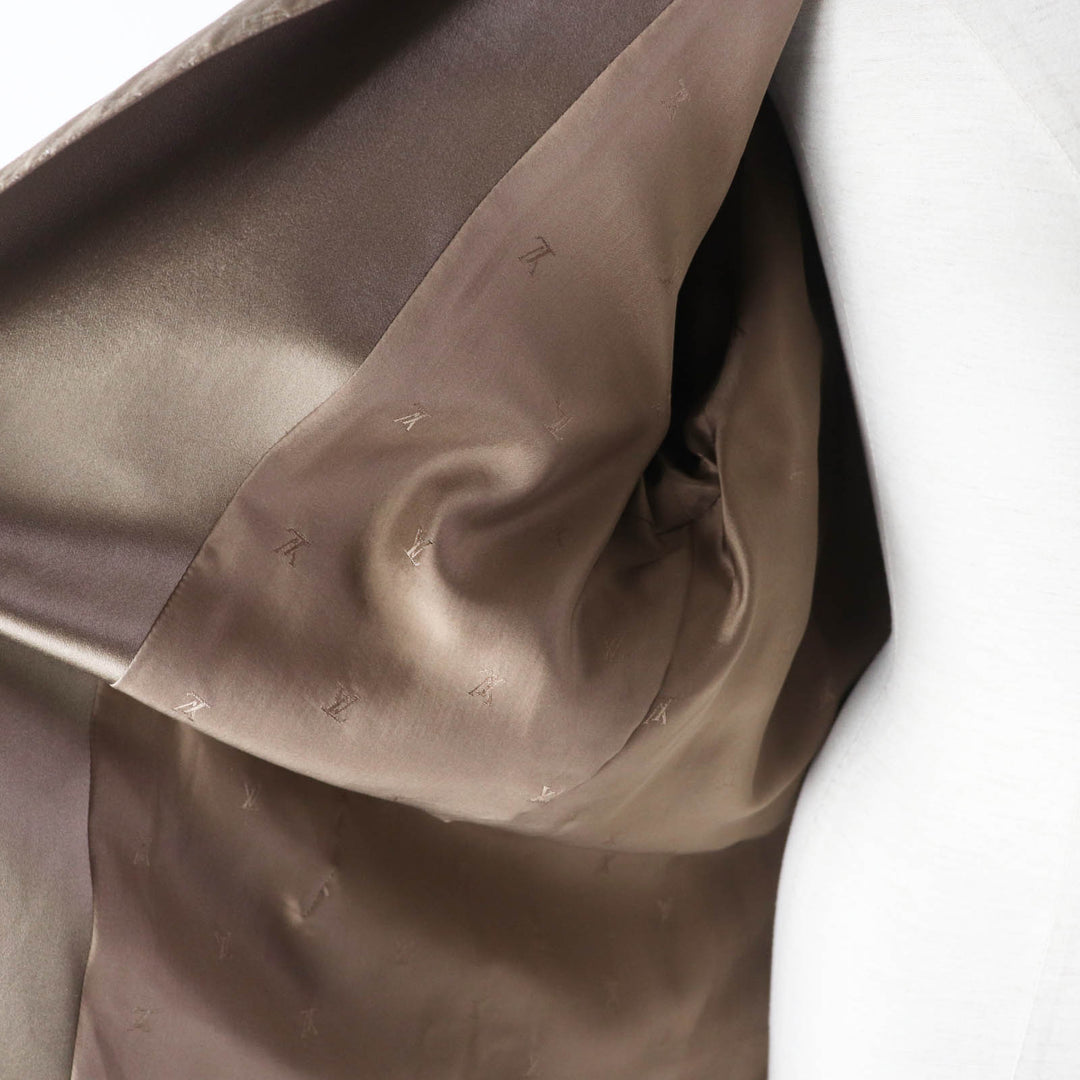 LOUIS VUITTON coat Outer: 88% silk, Outer: 12% polyester, Lining: 100% silk Brown Women 38 Used Authentic