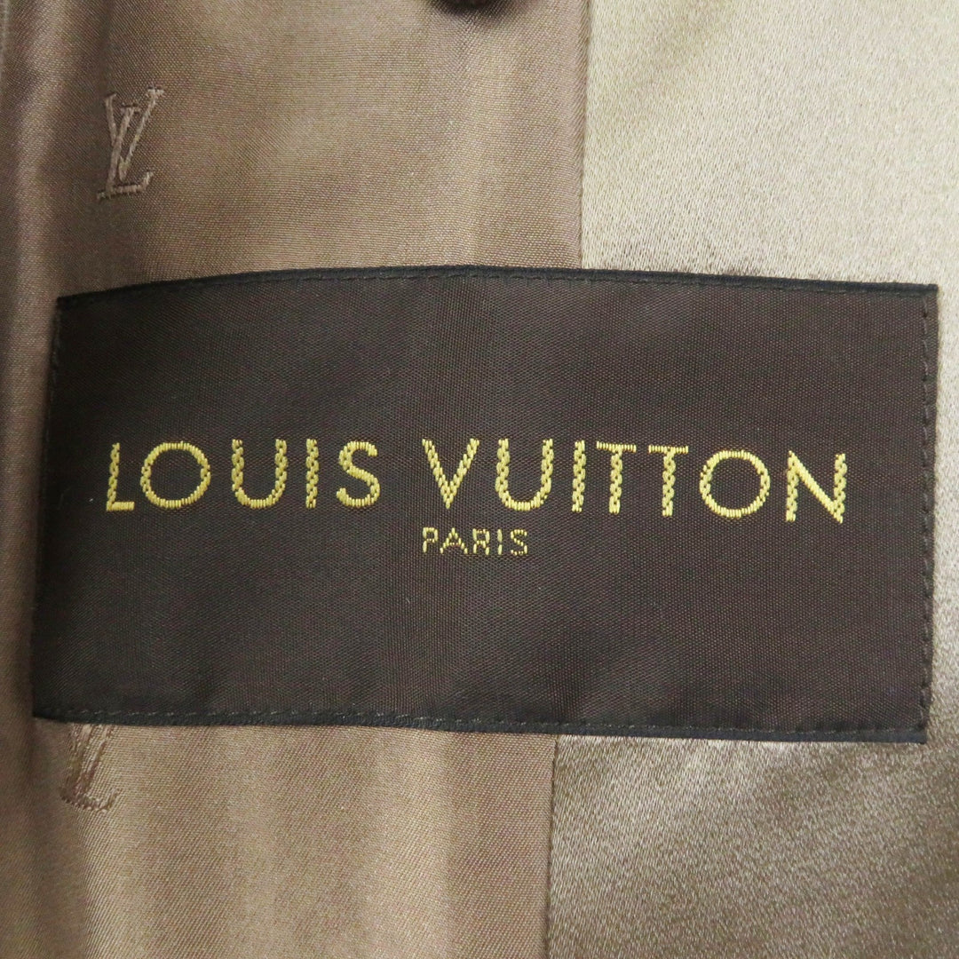 LOUIS VUITTON coat Outer: 88% silk, Outer: 12% polyester, Lining: 100% silk Brown Women 38 Used Authentic