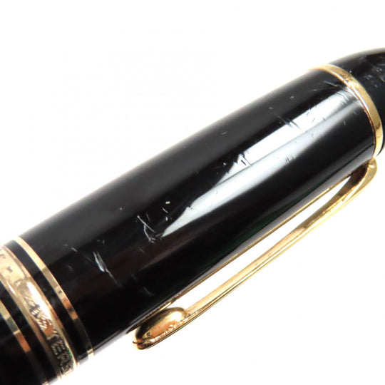 MONTBLANC fountain pen Main: Precious resin Nib: K18 Black gold Meisterstuck No.149 mens Used Authentic