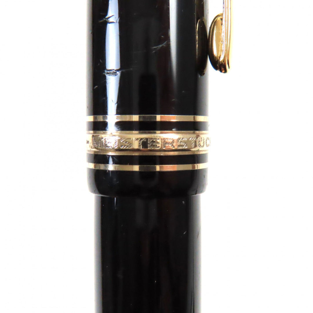 MONTBLANC fountain pen Main: Precious resin Nib: K18 Black gold Meisterstuck No.149 mens Used Authentic
