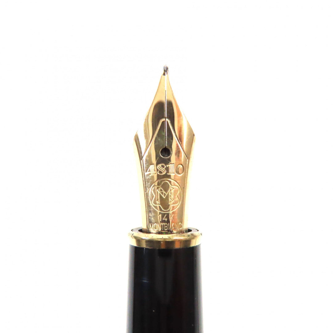 MONTBLANC fountain pen Main: Resin Nib: K14 Black gold Meisterstck Classic mens Used Authentic