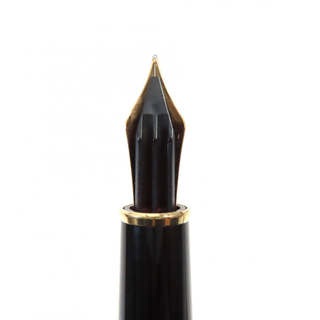 MONTBLANC fountain pen Main: Resin Nib: K14 Black gold Meisterstck Classic mens Used Authentic