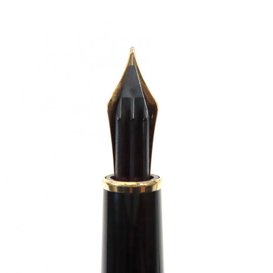 MONTBLANC fountain pen Main: Resin Nib: K14 Black gold Meisterstck Classic mens Used Authentic