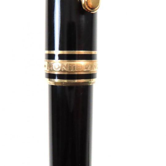 MONTBLANC fountain pen Main: Resin Nib: K14 Black gold Meisterstck Classic mens Used Authentic
