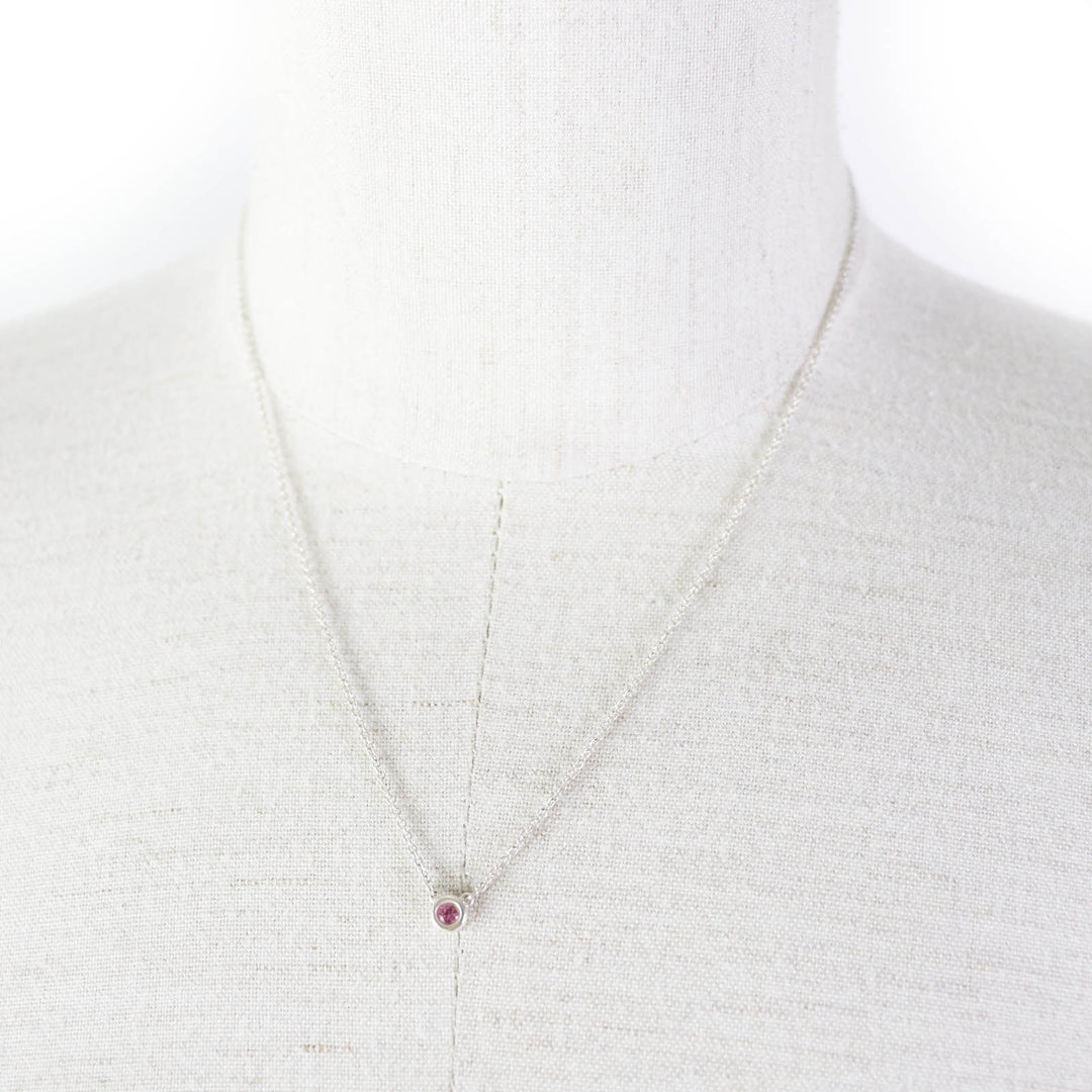TIFFANY&Co. Necklace Main: AG925, Part: Pink sapphire Pink Silver By the yard Women Used Authentic
