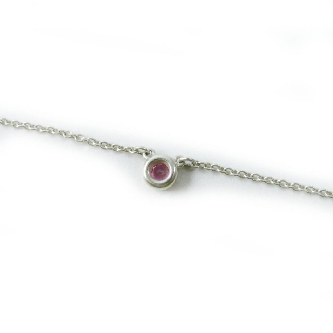 TIFFANY&Co. Necklace Main: AG925, Part: Pink sapphire Pink Silver By the yard Women Used Authentic