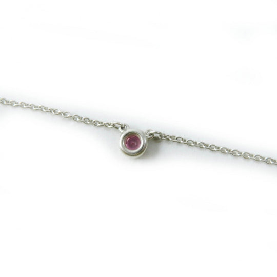 TIFFANY&Co. Necklace Main: AG925, Part: Pink sapphire Pink Silver By the yard Women Used Authentic