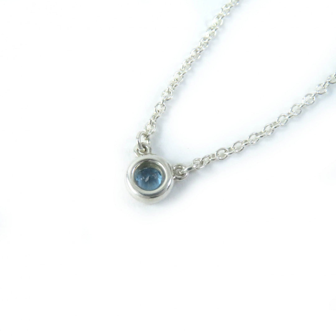 TIFFANY&Co. Necklace Main: AG925, Stone: Aquamarine Silver light blue El Saperetti Color by the Yard Women Used Authentic