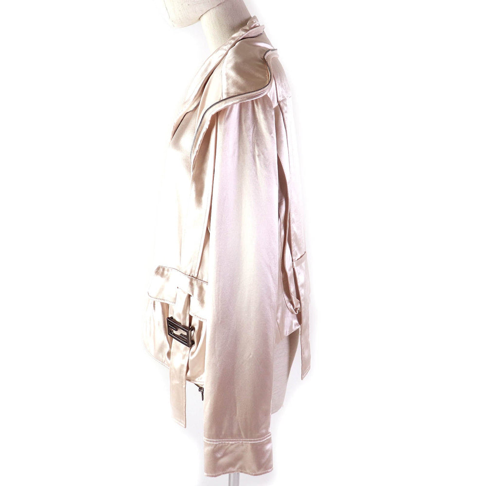 FENDI Blouson FJ7405 Outer: 100% rayon, Lining: 100% rayon Light pink Women 40 Used Authentic
