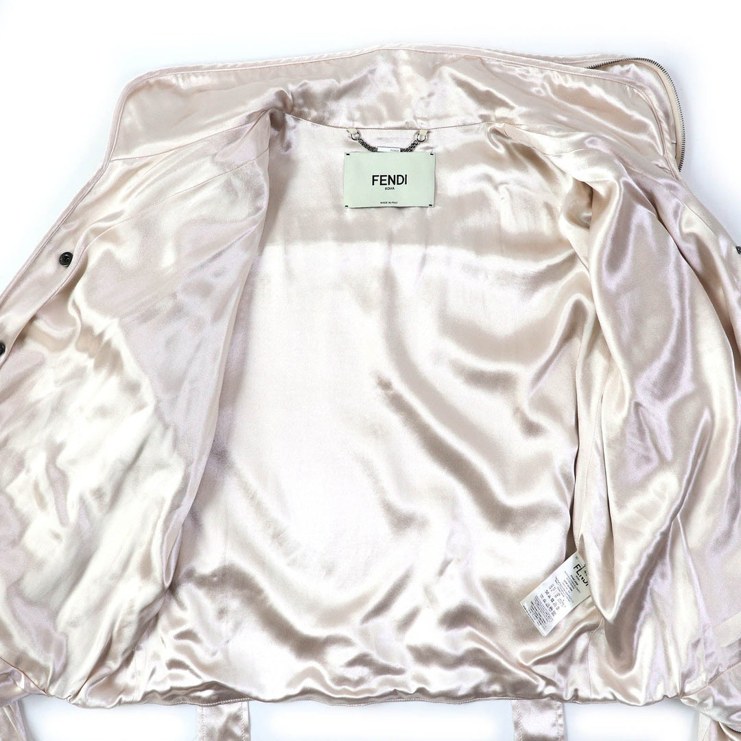 FENDI Blouson FJ7405 Outer: 100% rayon, Lining: 100% rayon Light pink Women 40 Used Authentic