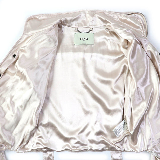 FENDI Blouson FJ7405 Outer: 100% rayon, Lining: 100% rayon Light pink Women 40 Used Authentic