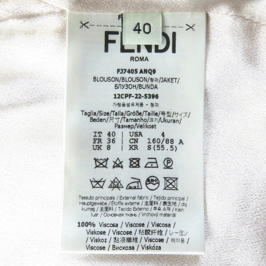 FENDI Blouson FJ7405 Outer: 100% rayon, Lining: 100% rayon Light pink Women 40 Used Authentic