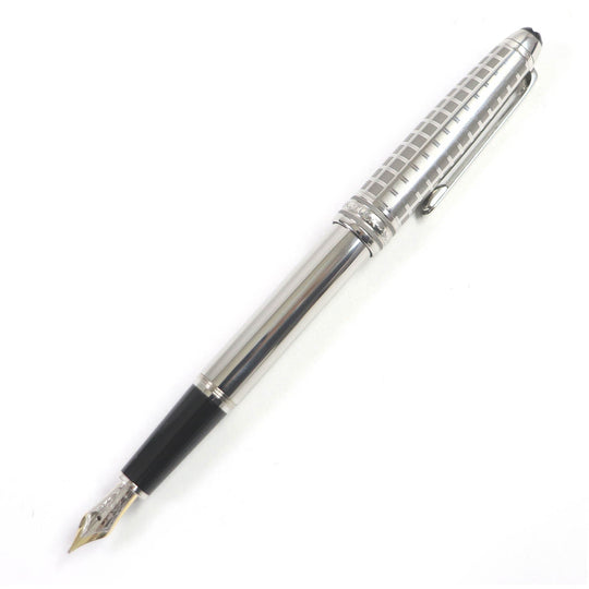 MONTBLANC fountain pen 9942 Main: Stainless steel Nib: K18 Silver mens Used Authentic
