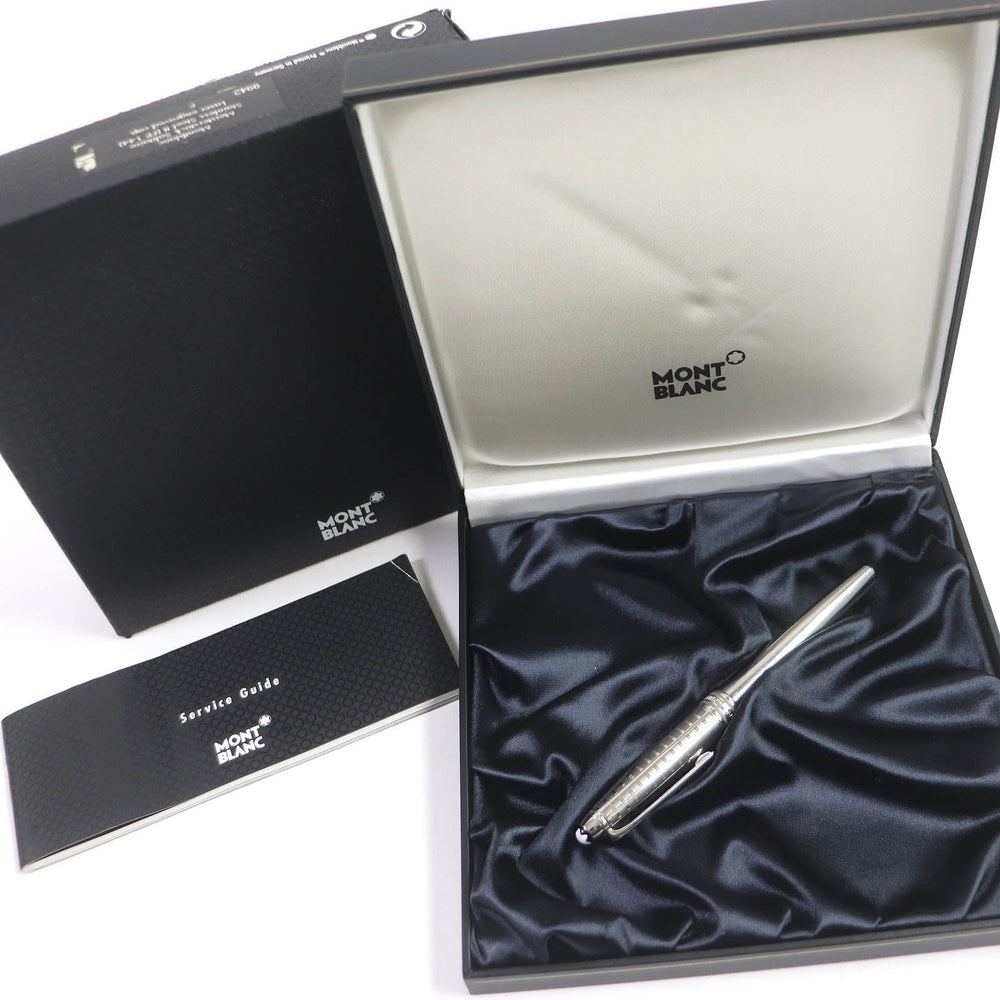 MONTBLANC fountain pen 9942 Main: Stainless steel Nib: K18 Silver mens Used Authentic