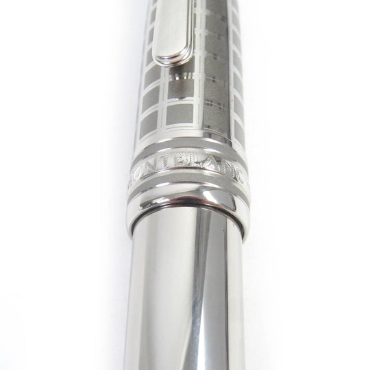 MONTBLANC fountain pen 9942 Main: Stainless steel Nib: K18 Silver mens Used Authentic