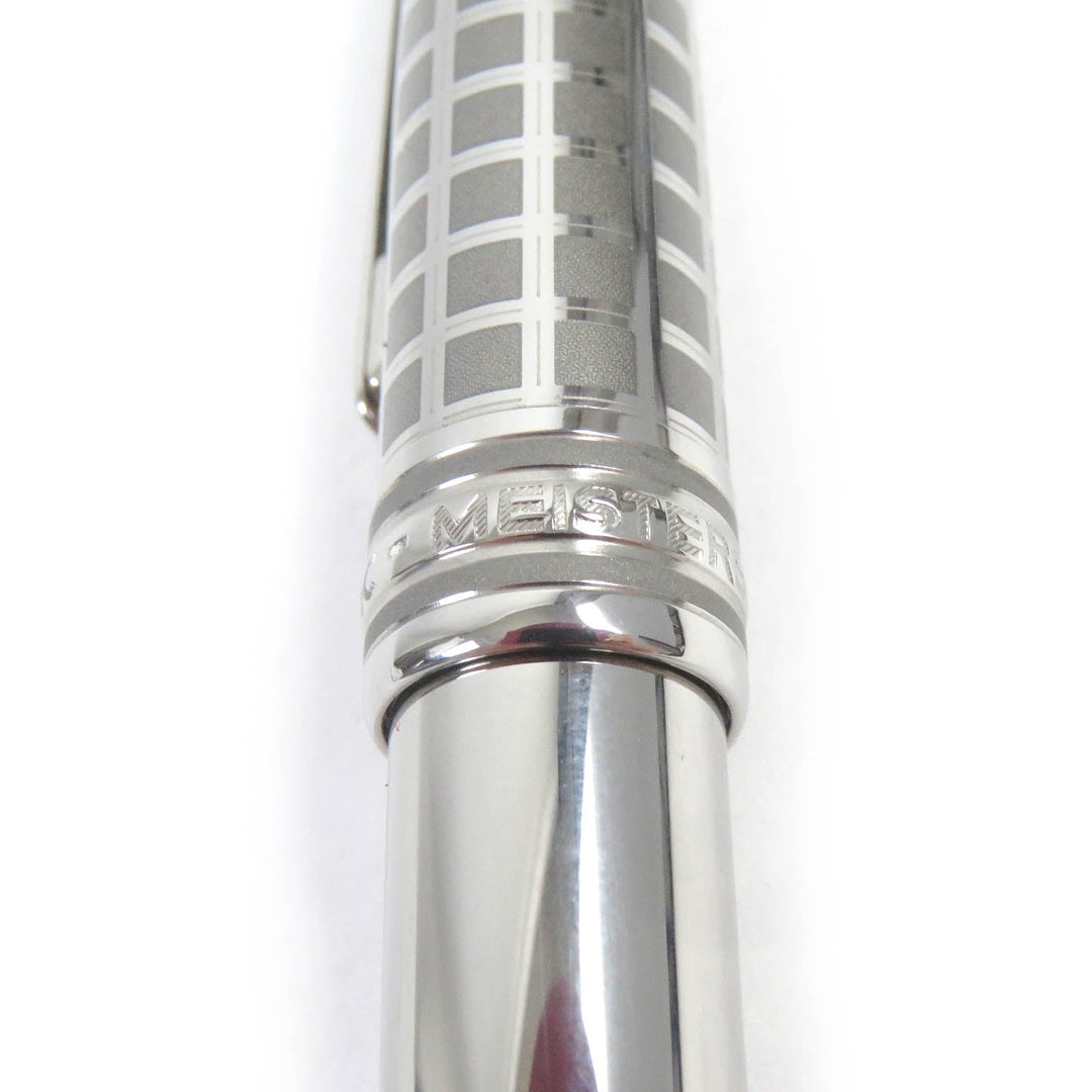 MONTBLANC fountain pen 9942 Main: Stainless steel Nib: K18 Silver mens Used Authentic