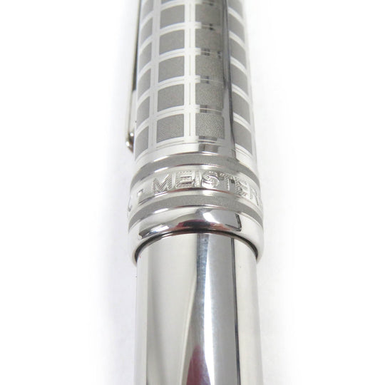 MONTBLANC fountain pen 9942 Main: Stainless steel Nib: K18 Silver mens Used Authentic