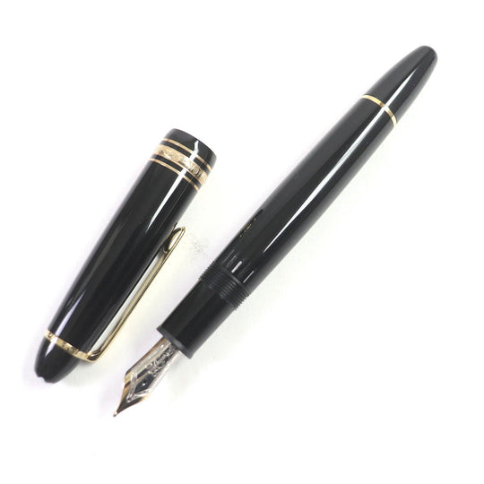 MONTBLANC fountain pen Main: Resin Nib: K14 Black gold mens Used Authentic