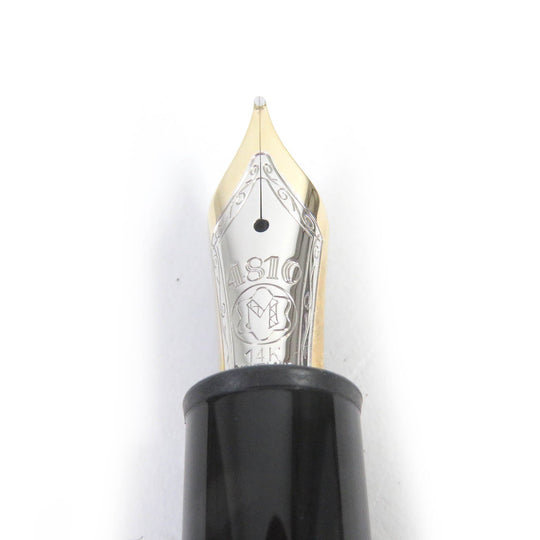 MONTBLANC fountain pen Main: Resin Nib: K14 Black gold mens Used Authentic