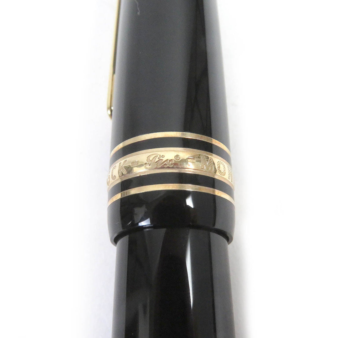 MONTBLANC fountain pen Main: Resin Nib: K14 Black gold mens Used Authentic