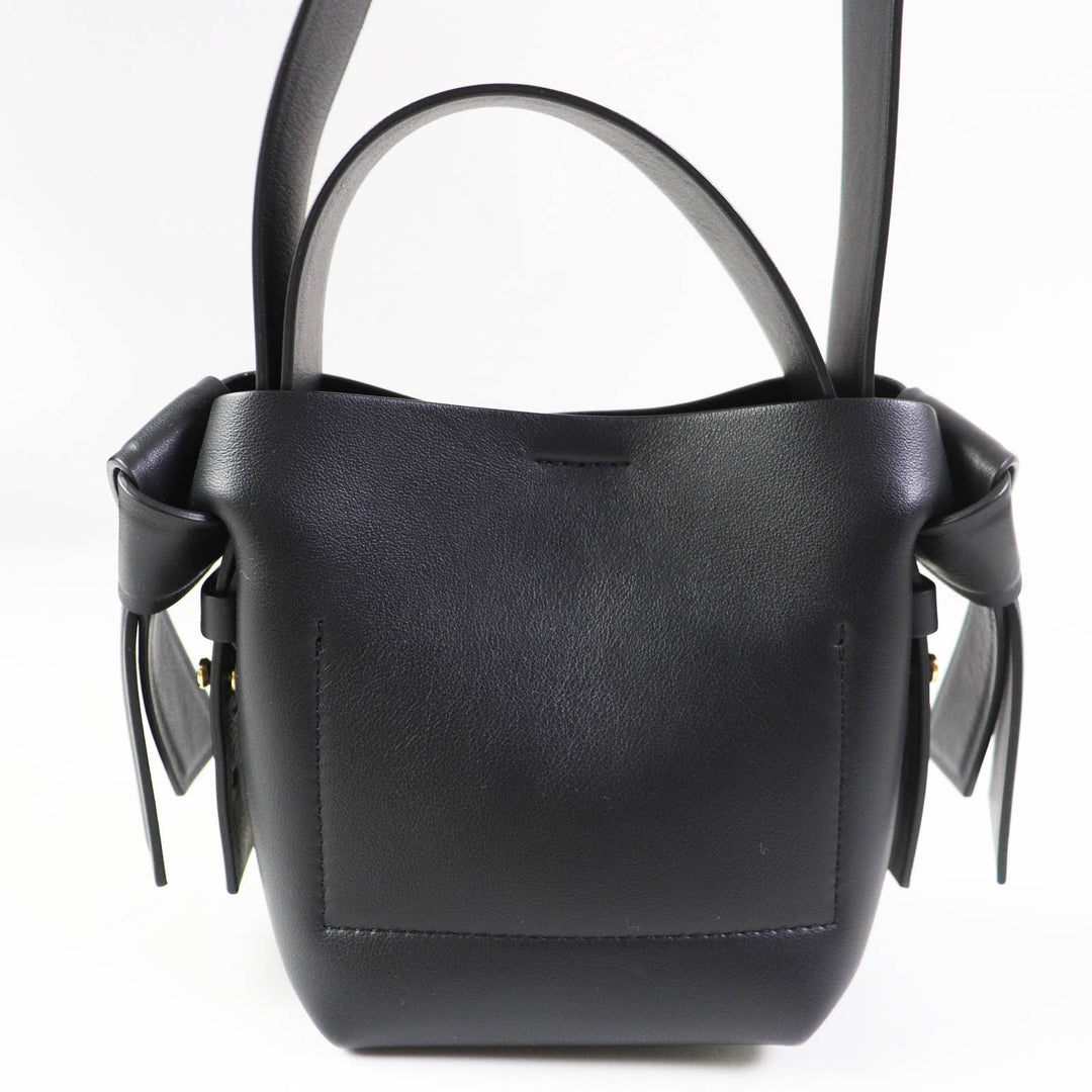 ACNE STUDIOS Shoulder Bag A10095 Main: Leather black MUSUBI MICRO Women Used Authentic