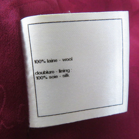 CHANEL No color jacket P50305 Outer: 100% wool, Lining: 100% silk purple Women 34 Used Authentic