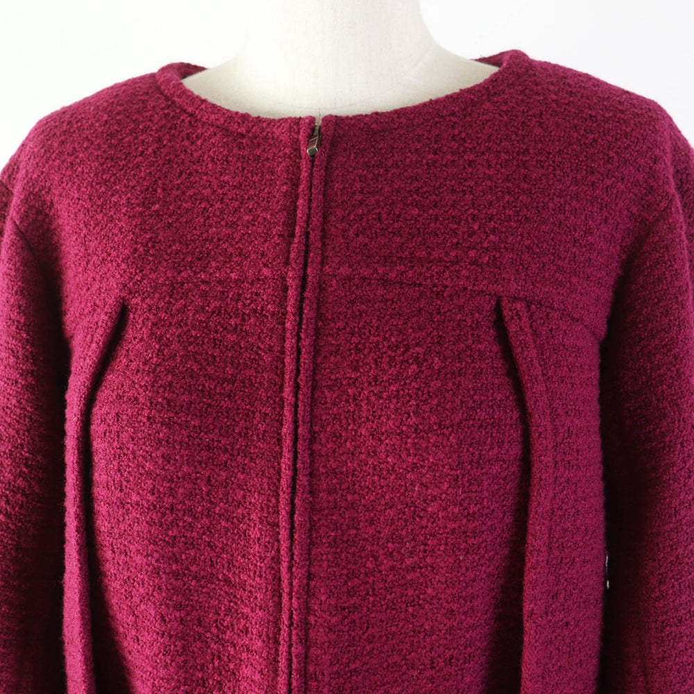 CHANEL No color jacket P50305 Outer: 100% wool, Lining: 100% silk purple Women 34 Used Authentic