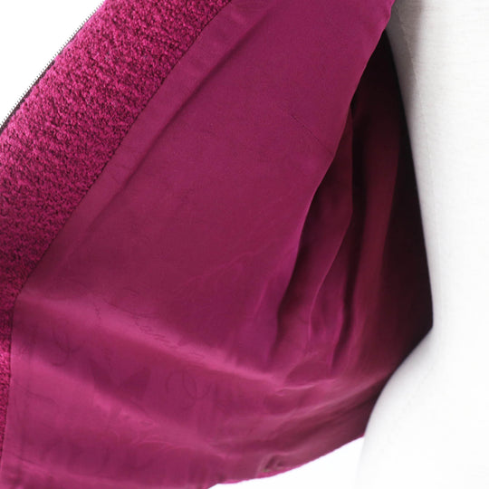 CHANEL No color jacket P50305 Outer: 100% wool, Lining: 100% silk purple Women 34 Used Authentic