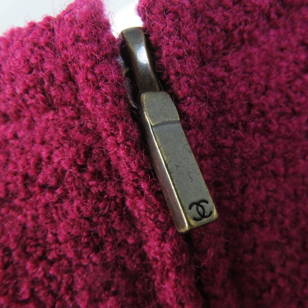 CHANEL No color jacket P50305 Outer: 100% wool, Lining: 100% silk purple Women 34 Used Authentic