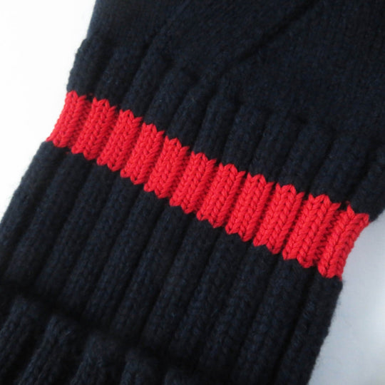 CELINE knit 3C56 7257 Main: 100% wool, Part: 100% cotton Navy red Phoebe Philonite Women S Used Authentic