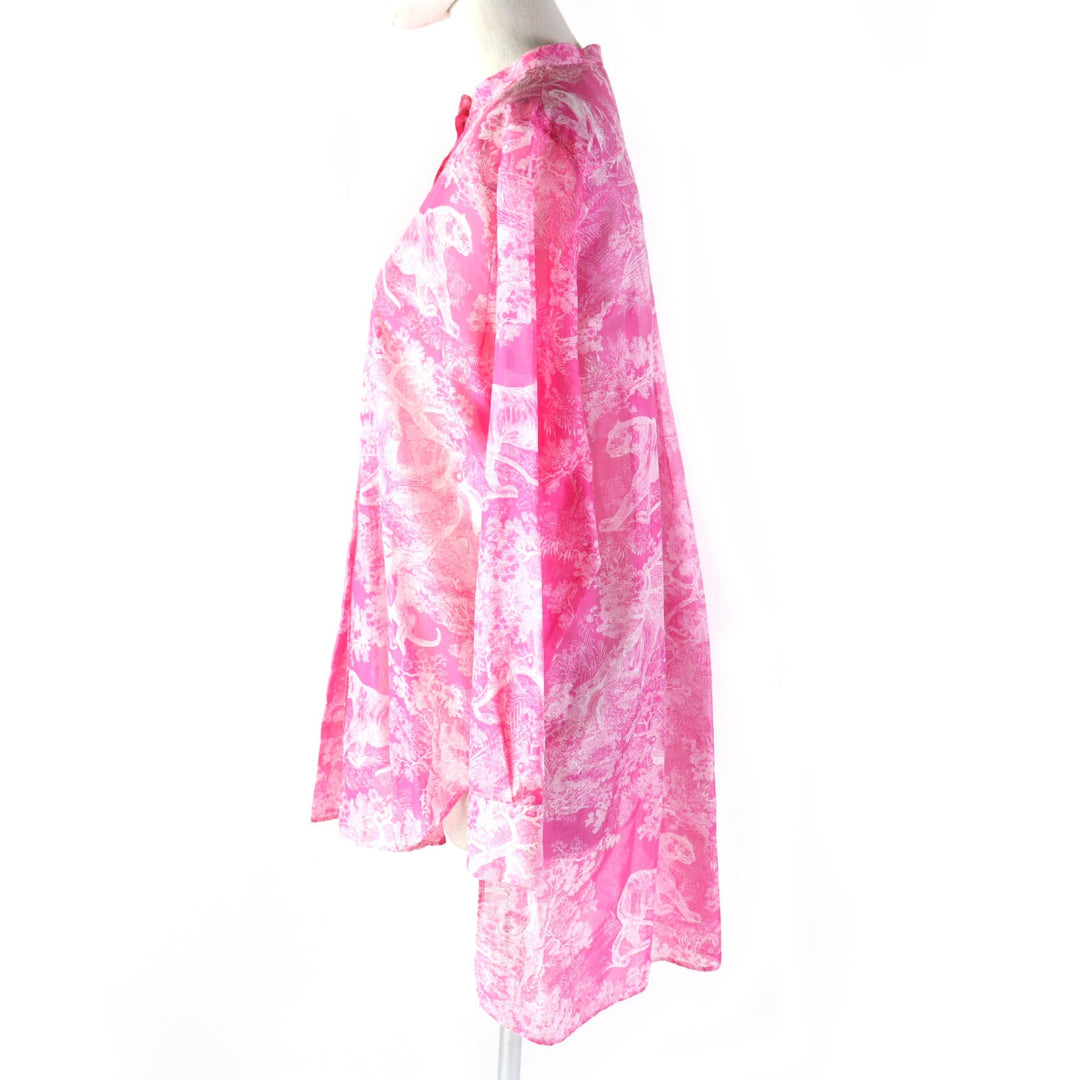 Christian Dior Long sleeve shirt 221B54A3846 Main: 100% cotton pink Women 40 Used Authentic