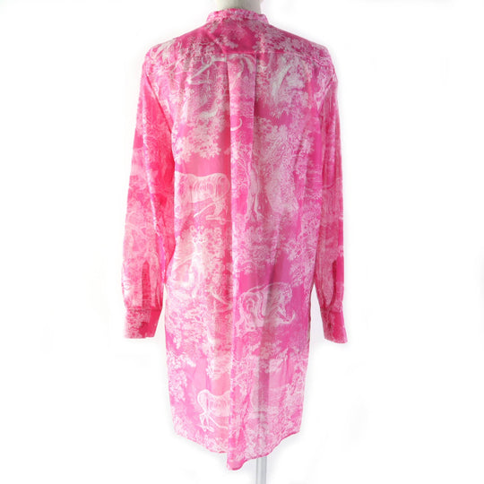 Christian Dior Long sleeve shirt 221B54A3846 Main: 100% cotton pink Women 40 Used Authentic