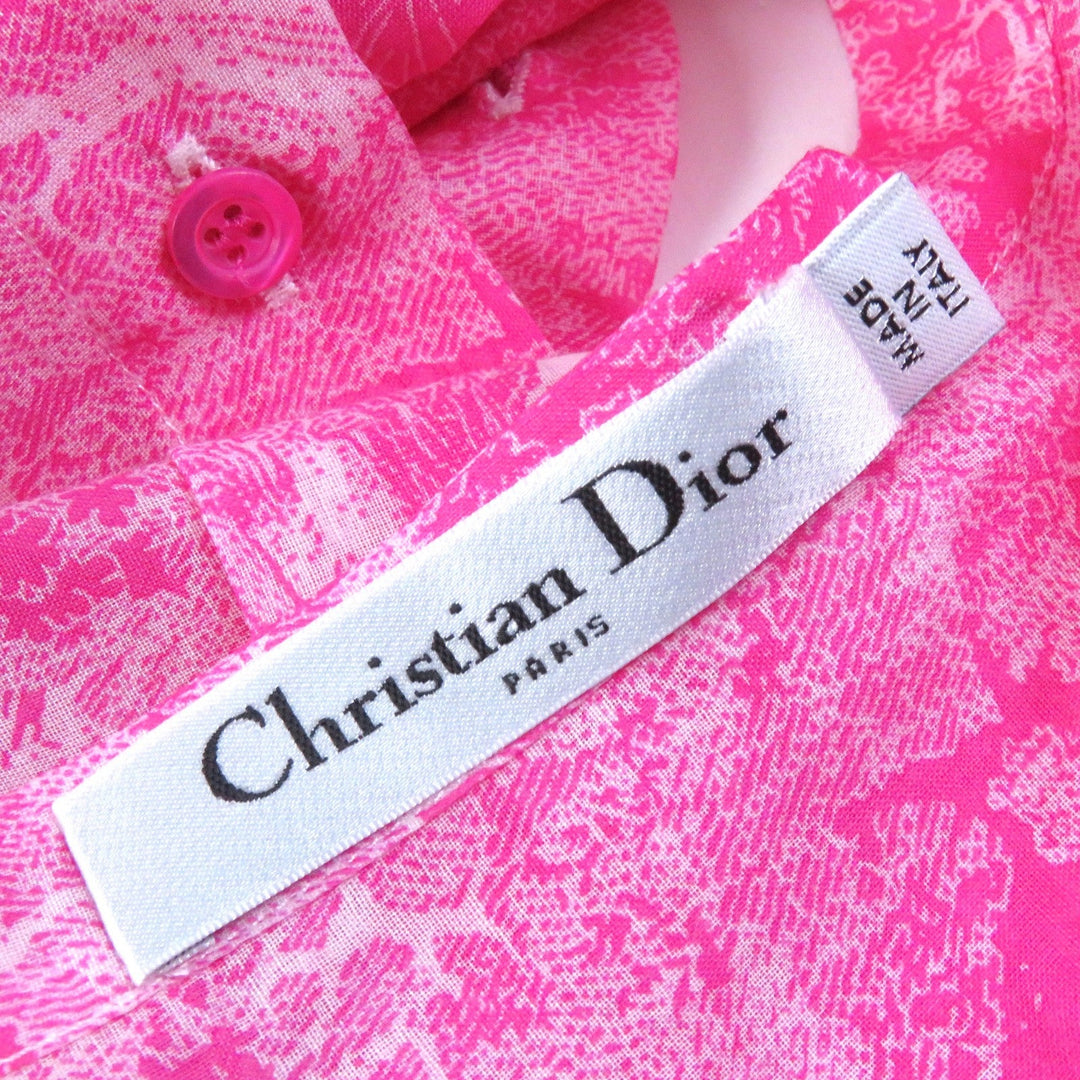 Christian Dior Long sleeve shirt 221B54A3846 Main: 100% cotton pink Women 40 Used Authentic