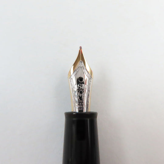 MONTBLANC fountain pen Main: Resin Nib: K14 Black gold Meisterstck Pix mens Used Authentic