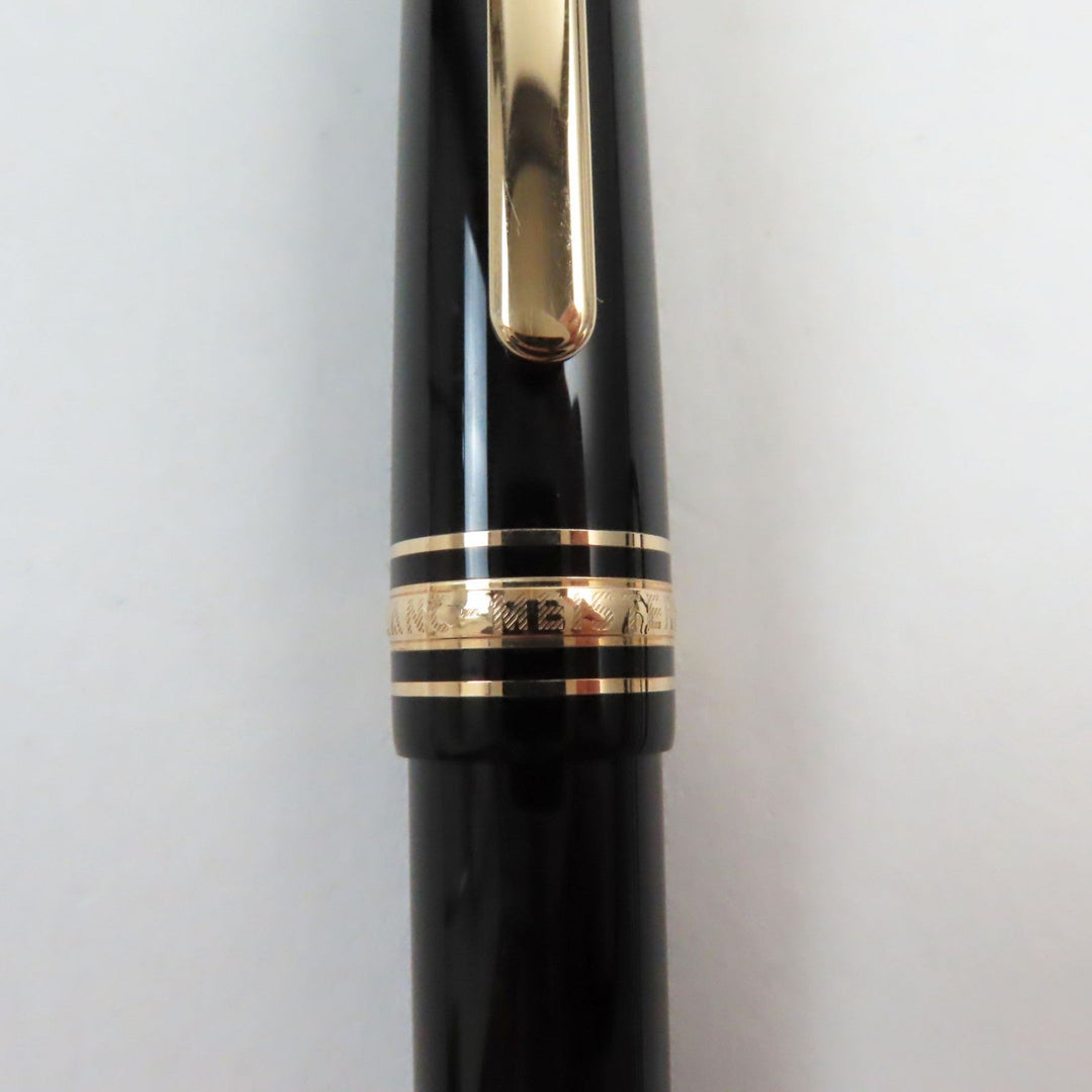 MONTBLANC fountain pen Main: Resin Nib: K14 Black gold Meisterstck Pix mens Used Authentic