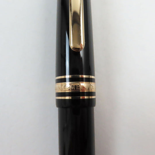 MONTBLANC fountain pen Main: Resin Nib: K14 Black gold Meisterstck Pix mens Used Authentic
