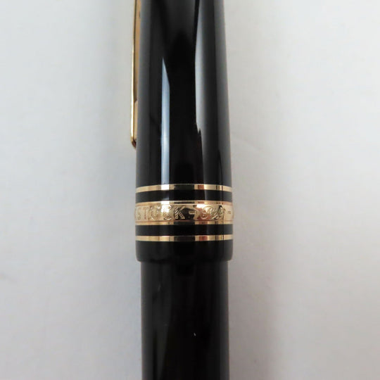 MONTBLANC fountain pen Main: Resin Nib: K14 Black gold Meisterstck Pix mens Used Authentic