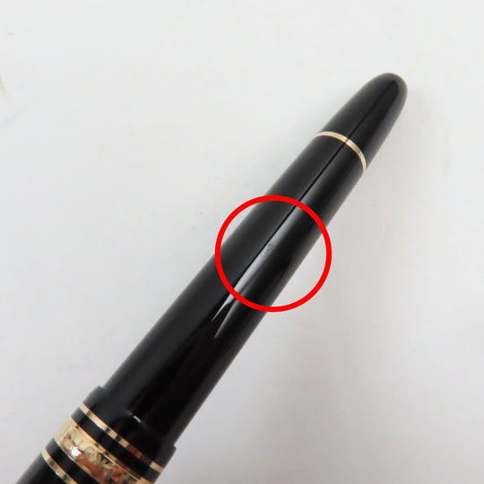 MONTBLANC fountain pen Main: Resin Nib: K14 Black gold Meisterstck Pix mens Used Authentic