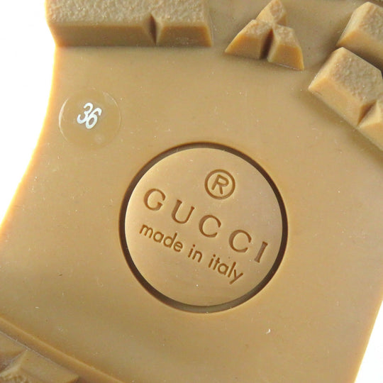 GUCCI boots 679927 leather Two-tone color (orange) North Face Collaboration 36