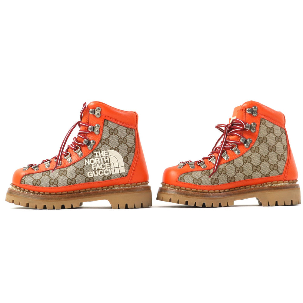 GUCCI boots 679927 leather Two-tone color (orange) North Face Collaboration 36