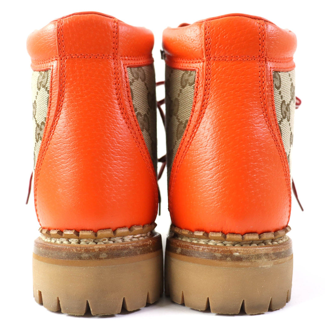 GUCCI boots 679927 leather Two-tone color (orange) North Face Collaboration 36